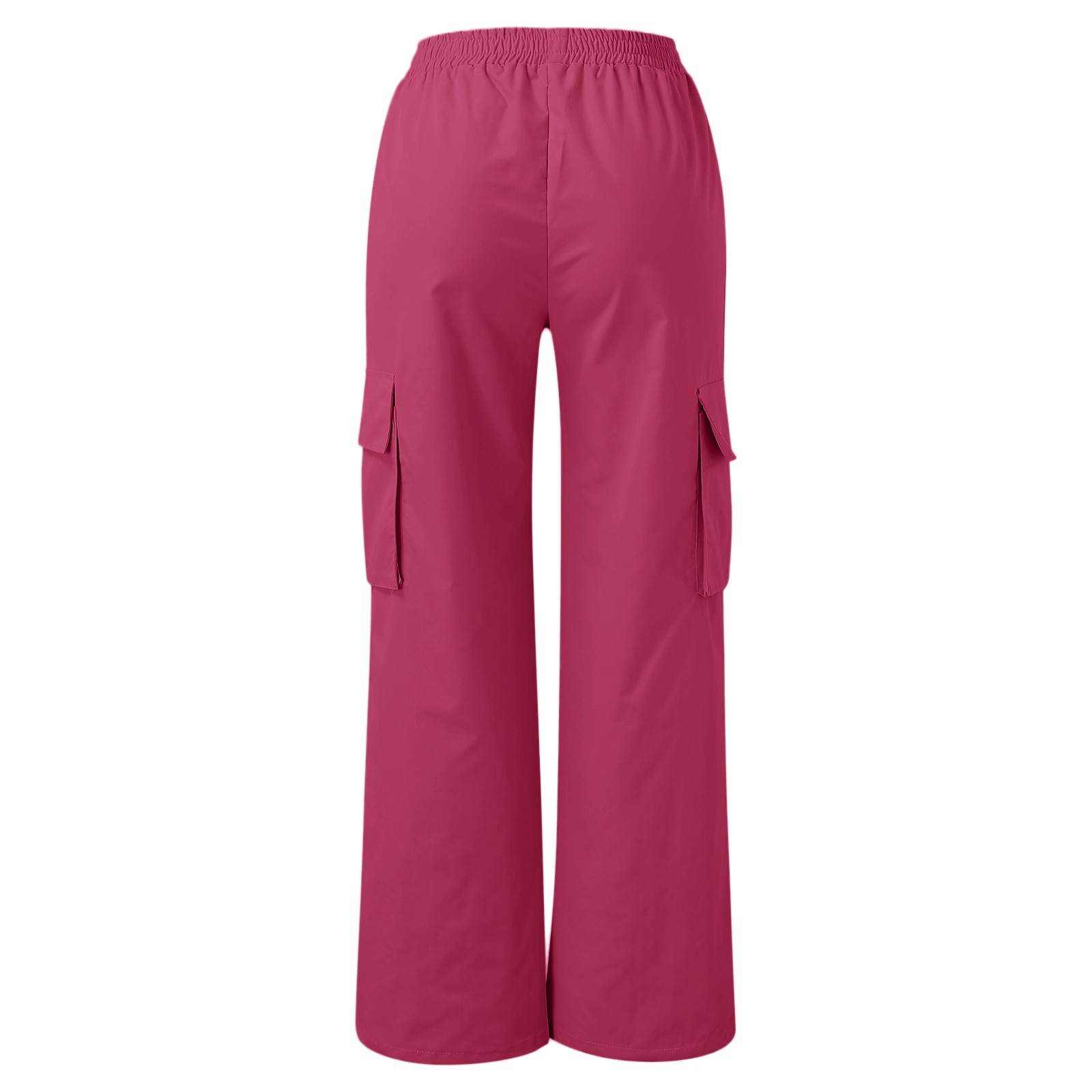 thumbnail image 5 of Pantalones de cintura alta y pierna ancha para mujer: sin cinturón, pierna recta, poliéster, estilo informal y relajado, 5 of 7